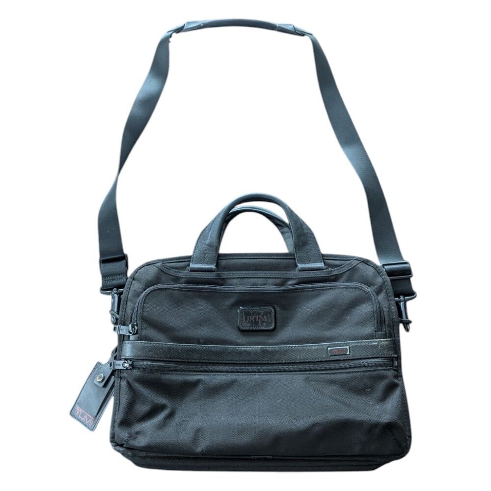 TUMI Black Nylon Laptop/Tablet Case w adjustable shoulder strap